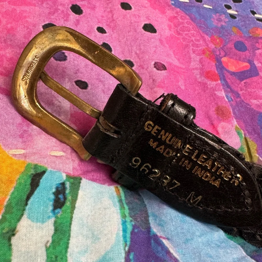 Vintage woven leather